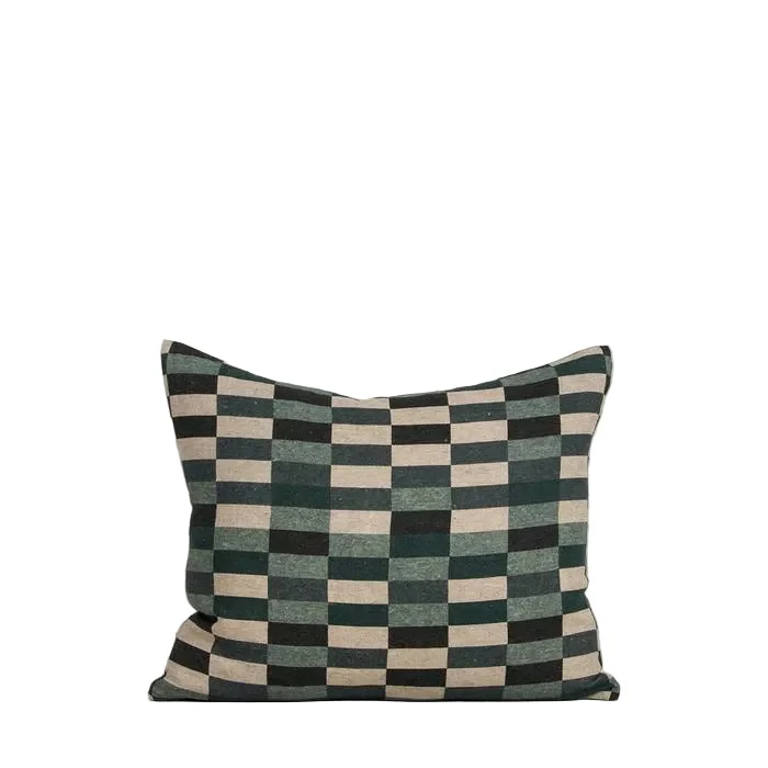 Hugo Cushion (Linen) - grid pattern - Image 2