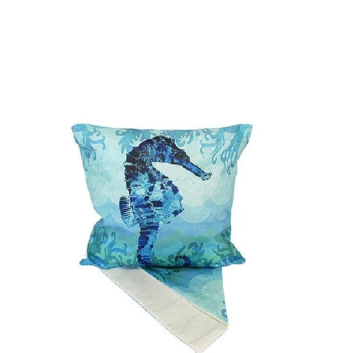In the Ocean Seahorse Cushion