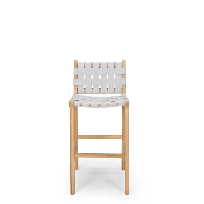 Indo Barstool High Back 650SH - Woven leather