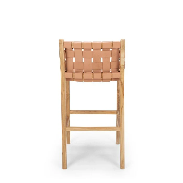Indo Barstool High Back 650SH - Woven leather - Image 10