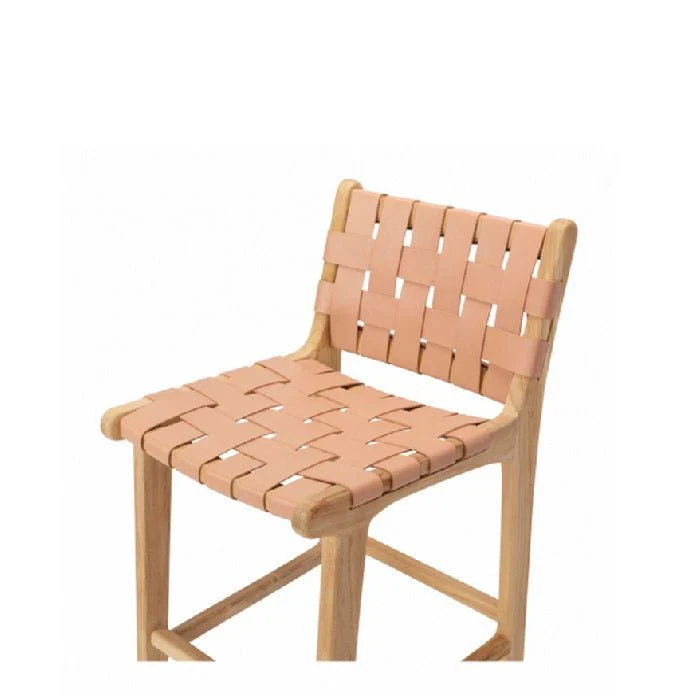 Indo Barstool High Back 650SH - Woven leather - Image 14