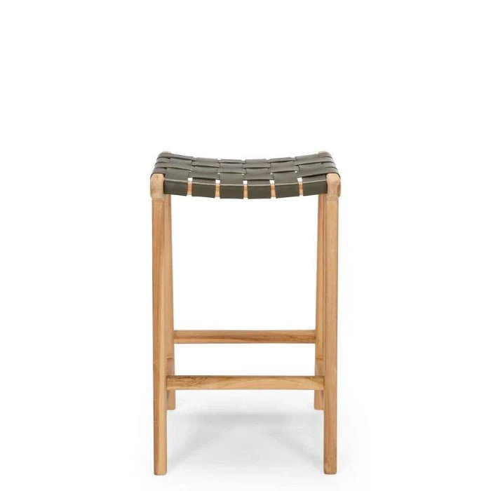 Indo Barstool 660SH - Woven leather - Image 3