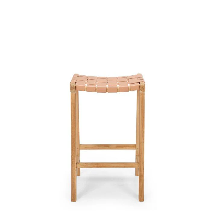 Indo Barstool 660SH - Woven leather - Image 4