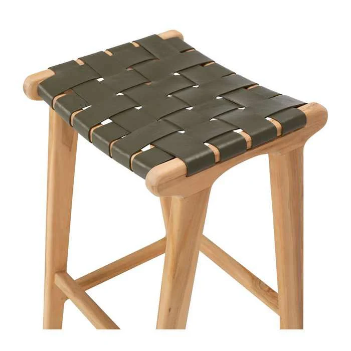 Indo Barstool 660SH - Woven leather - Image 9