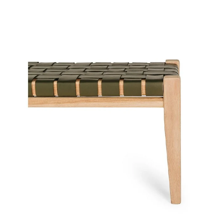 Indo Bench Seat 1500w - Woven leather - Image 10