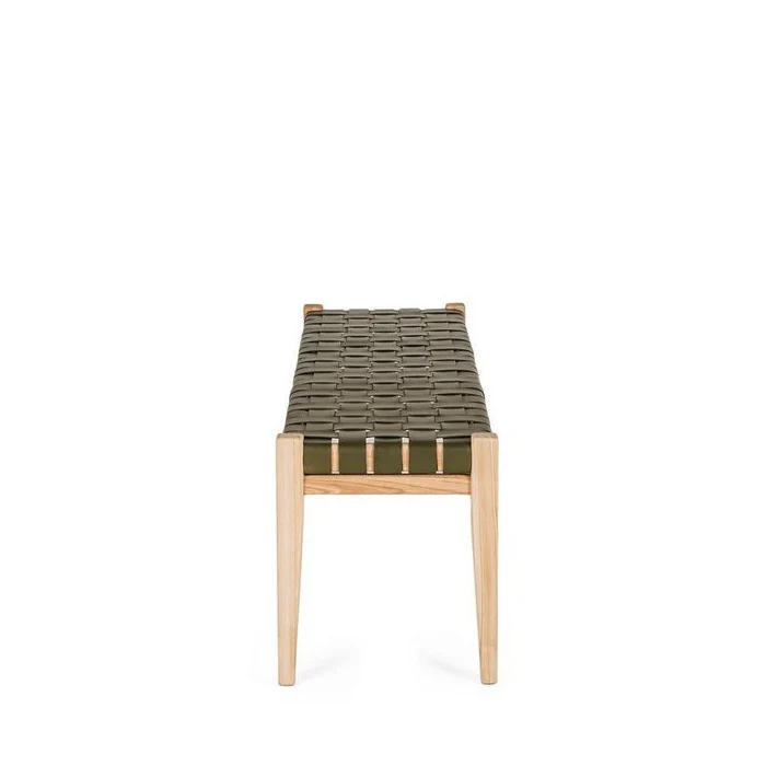 Indo Bench Seat 1500w - Woven leather - Image 12