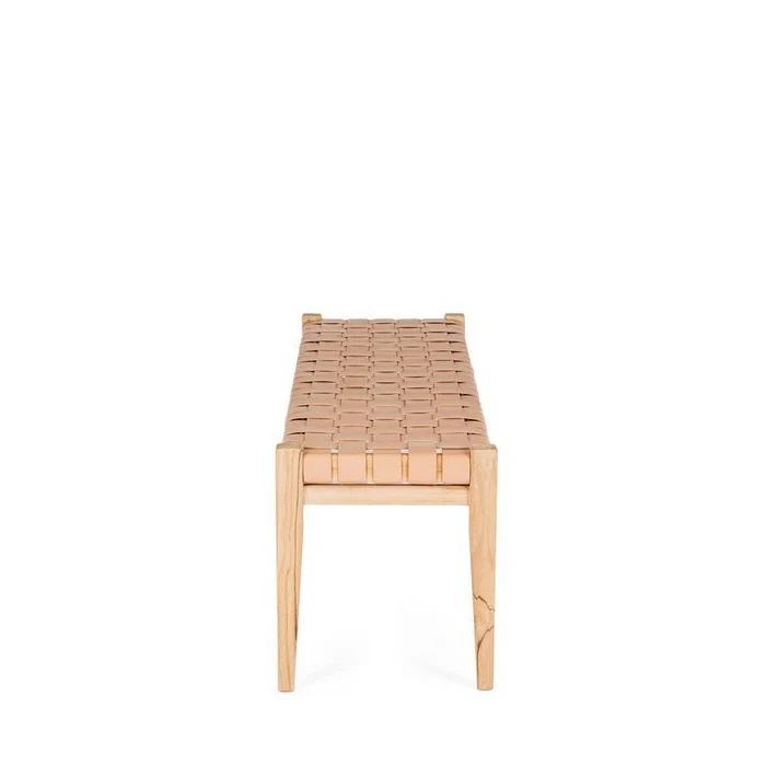 Indo Bench Seat 1500w - Woven leather - Image 15