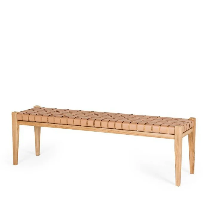 Indo Bench Seat 1500w - Woven leather - Image 16