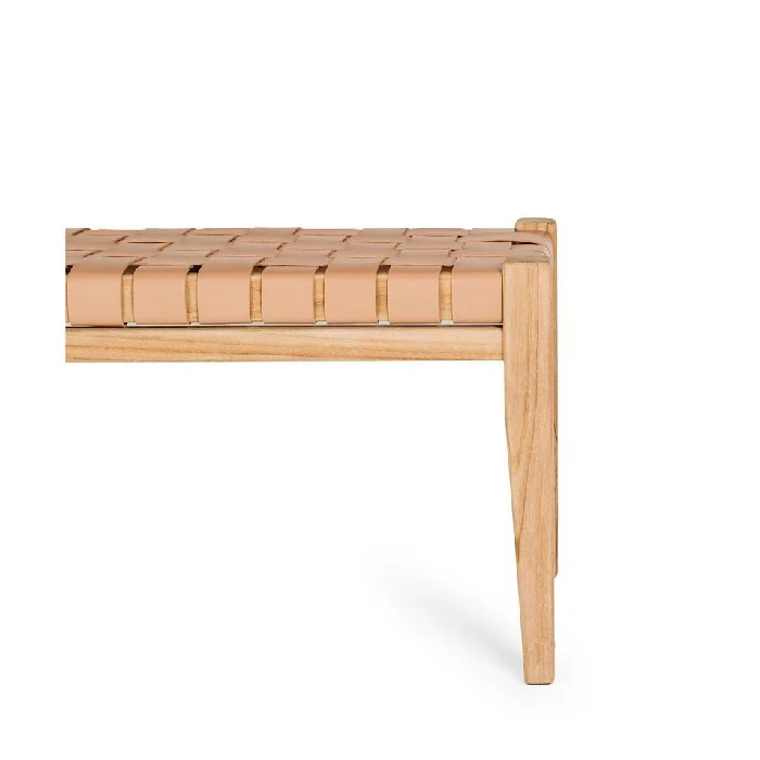 Indo Bench Seat 1500w - Woven leather - Image 18