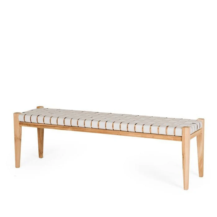 Indo Bench Seat 1500w - Woven leather - Image 22