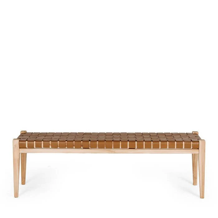 Indo Bench Seat 1500w - Woven leather - Image 3