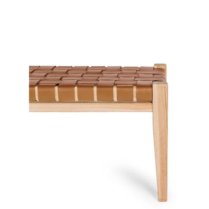 Indo Bench Seat 1500w - Woven leather - Image 4