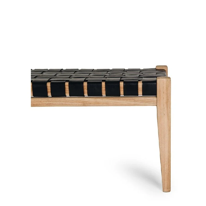 Indo Bench Seat 1500w - Woven leather - Image 8