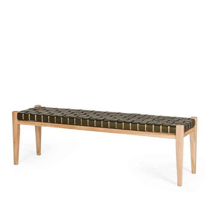 Indo Bench Seat 1500w - Woven leather - Image 9