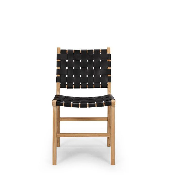 Indo Dining Chair - Woven leather