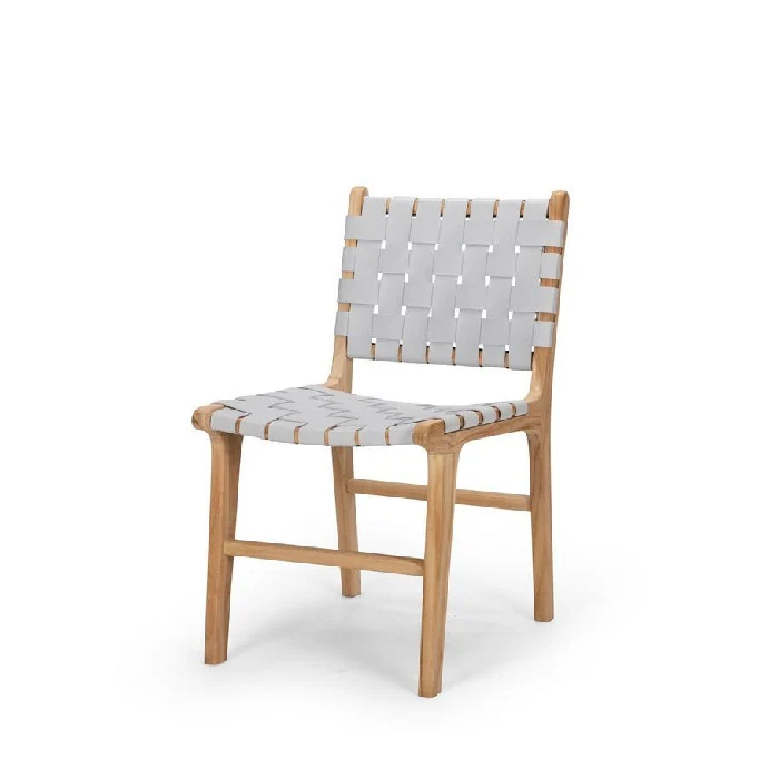 Indo Dining Chair - Woven leather - Image 11