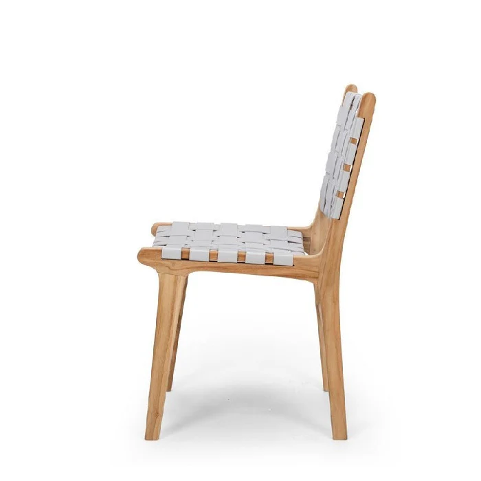 Indo Dining Chair - Woven leather - Image 12