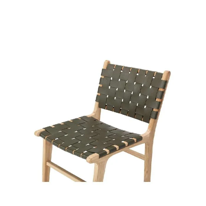 Indo Dining Chair - Woven leather - Image 14