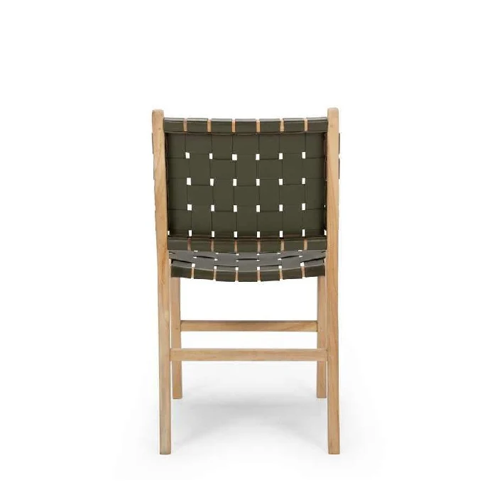 Indo Dining Chair - Woven leather - Image 15