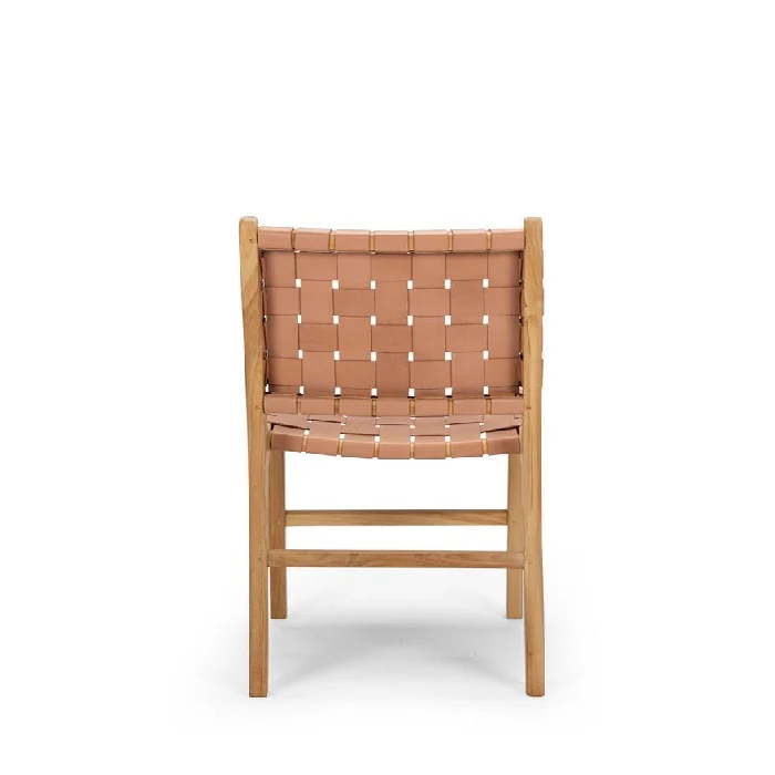 Indo Dining Chair - Woven leather - Image 17