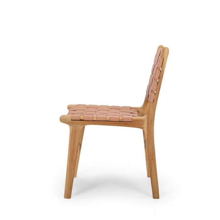 Indo Dining Chair - Woven leather - Image 19