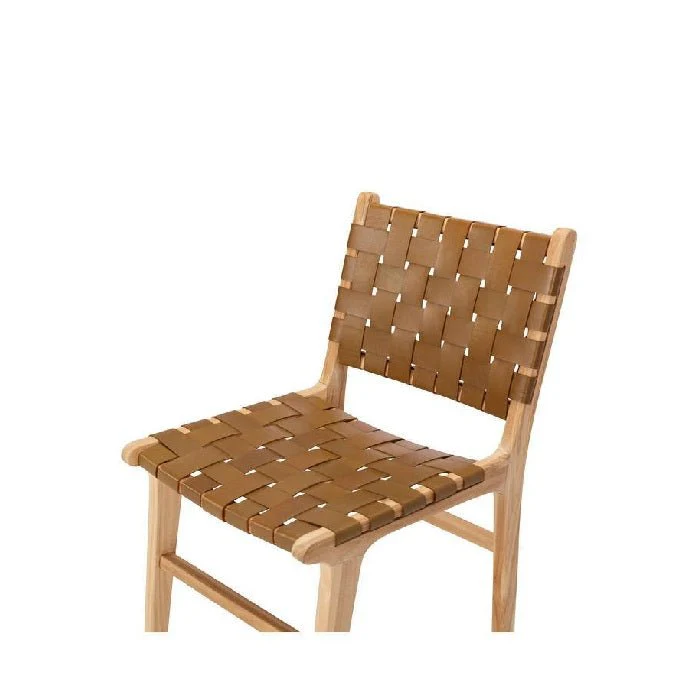 Indo Dining Chair - Woven leather - Image 20