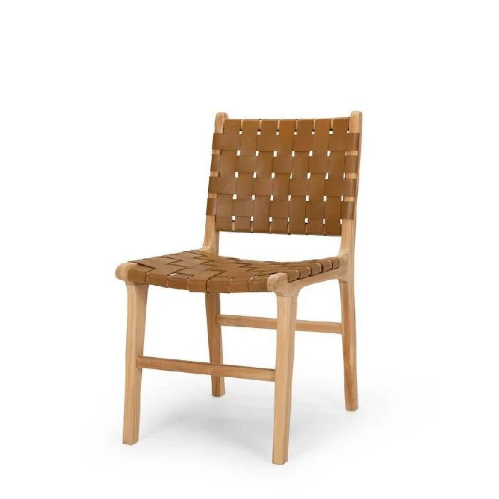Indo Dining Chair - Woven leather - Image 21