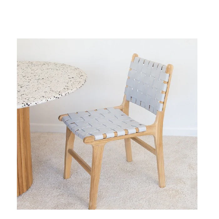 Indo Dining Chair - Woven leather - Image 27