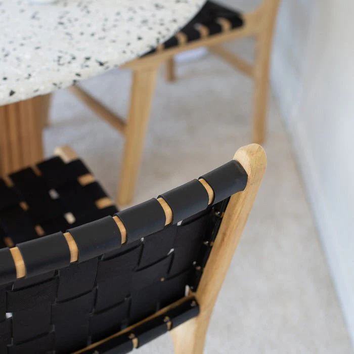 Indo Dining Chair - Woven leather - Image 28
