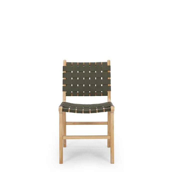 Indo Dining Chair - Woven leather - Image 3