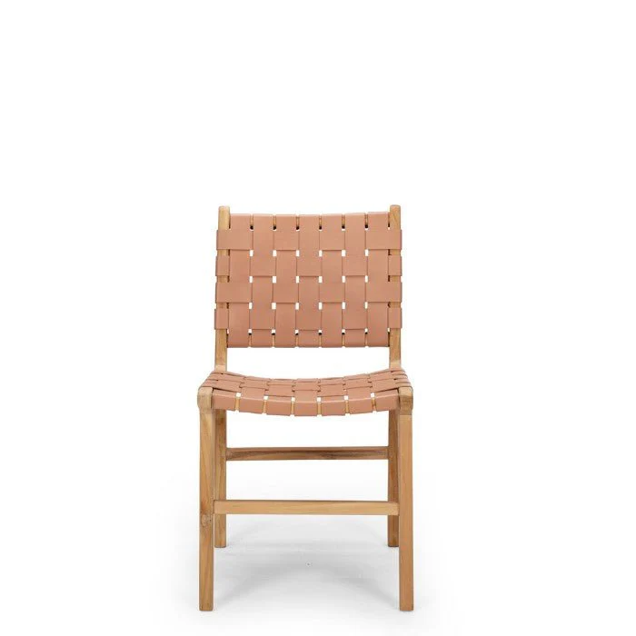 Indo Dining Chair - Woven leather - Image 4