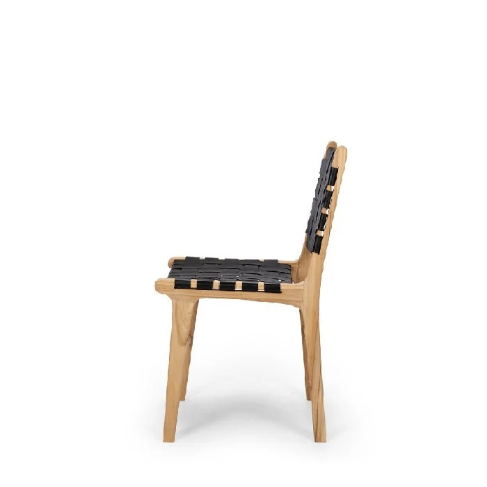 Indo Dining Chair - Woven leather - Image 6