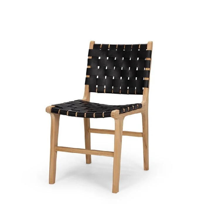 Indo Dining Chair - Woven leather - Image 8