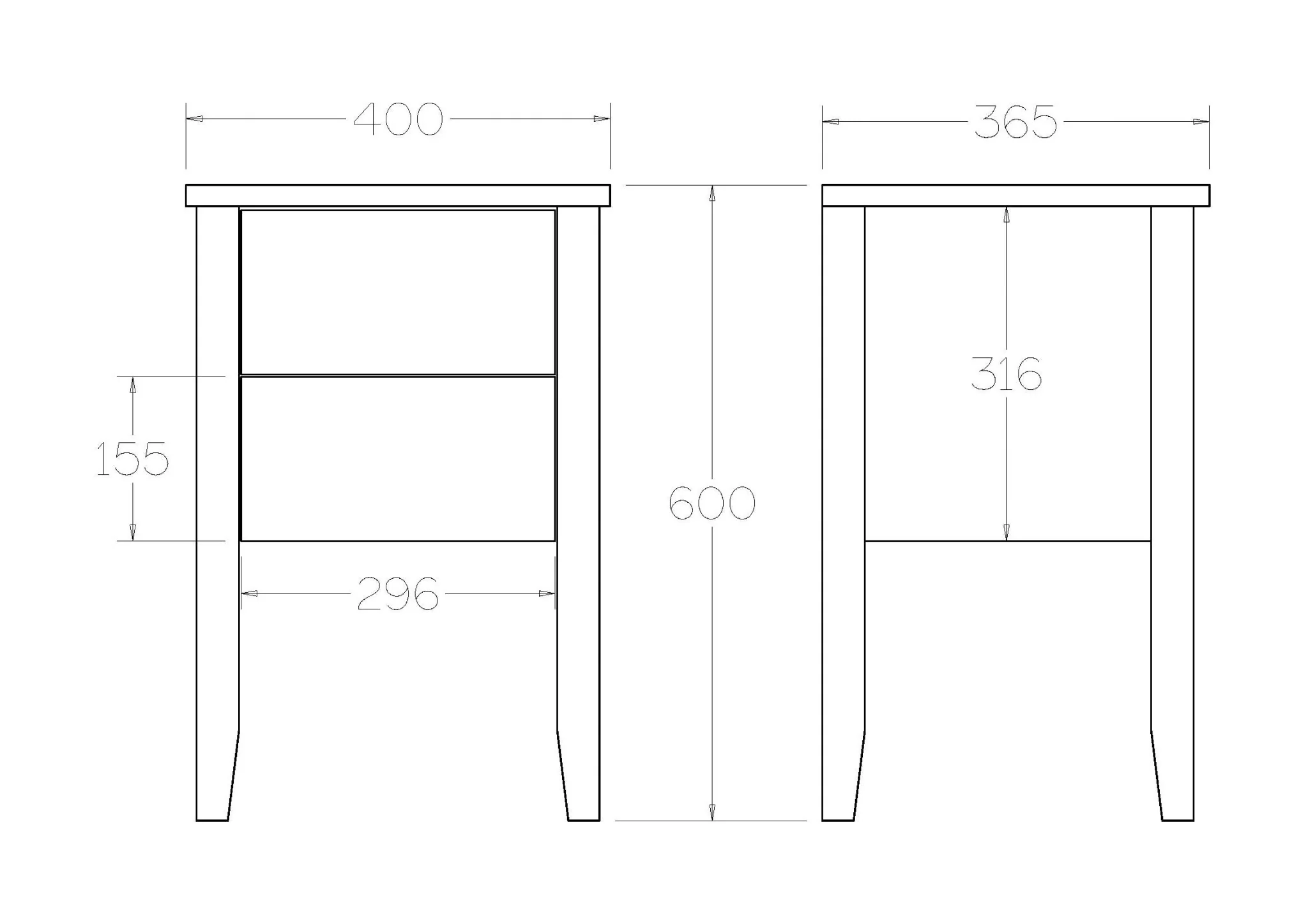 Ivydale Bedside Slim - Ash - Image 25