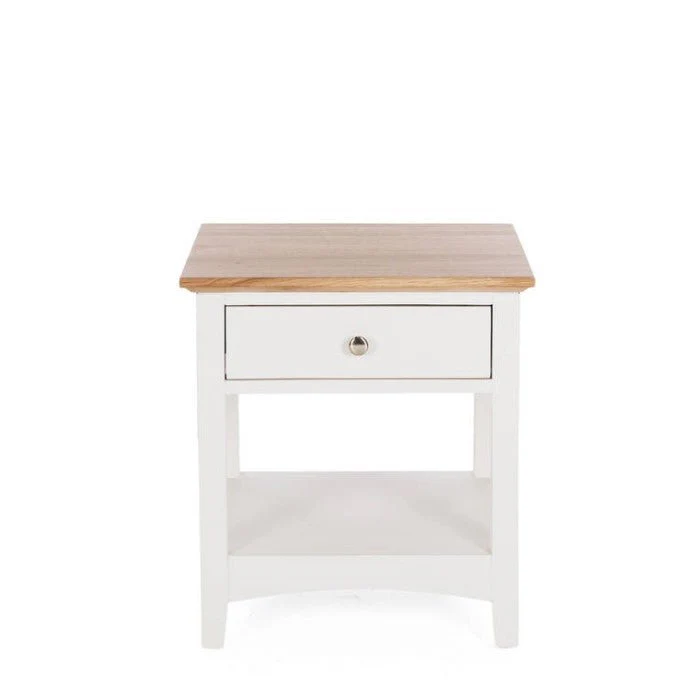 Jessica Bedside 1  Drawer - Oak Top