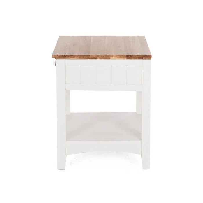 Jessica Bedside 1  Drawer - Oak Top - Image 5