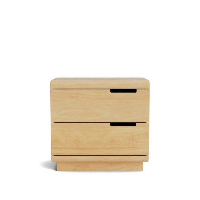 Karamea Bedside 2 Drawer - With Cut Out (Pine) - Image 5