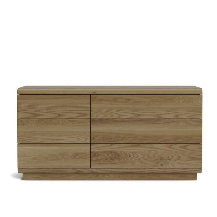Karamea Lowboy 6 Drawer Large 1445w - With Cut Out (Ash)