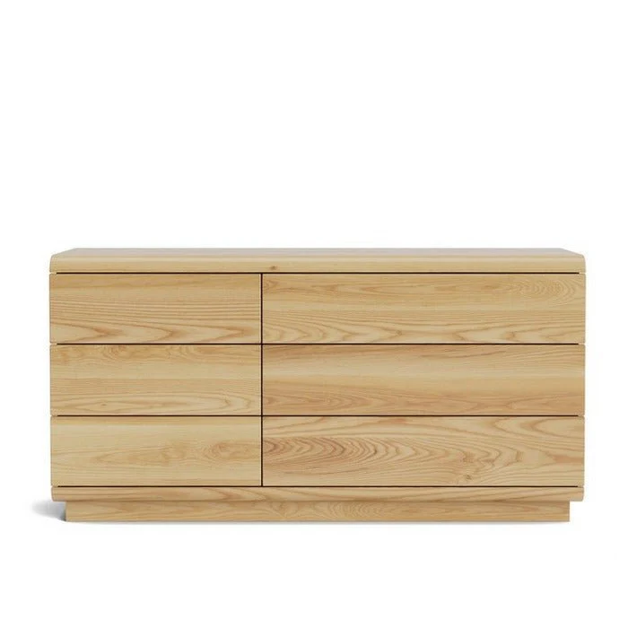Karamea Lowboy 6 Drawer Large 1445w - With Cut Out (Ash) - Image 5