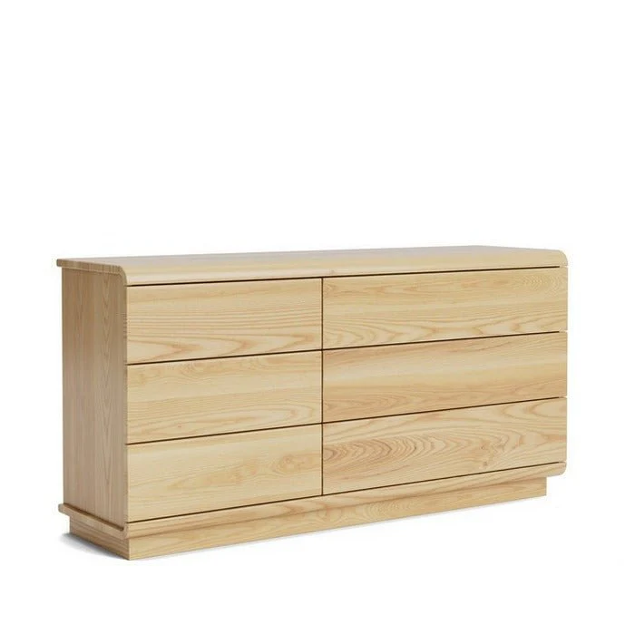Karamea Lowboy 6 Drawer Large 1445w - With Cut Out (Ash) - Image 7