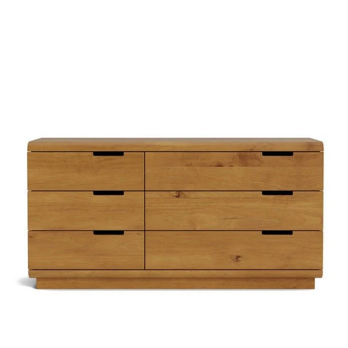 Karamea Lowboy 6 Drawer Large 1445w - With Cut Out (Pine) - Image 6