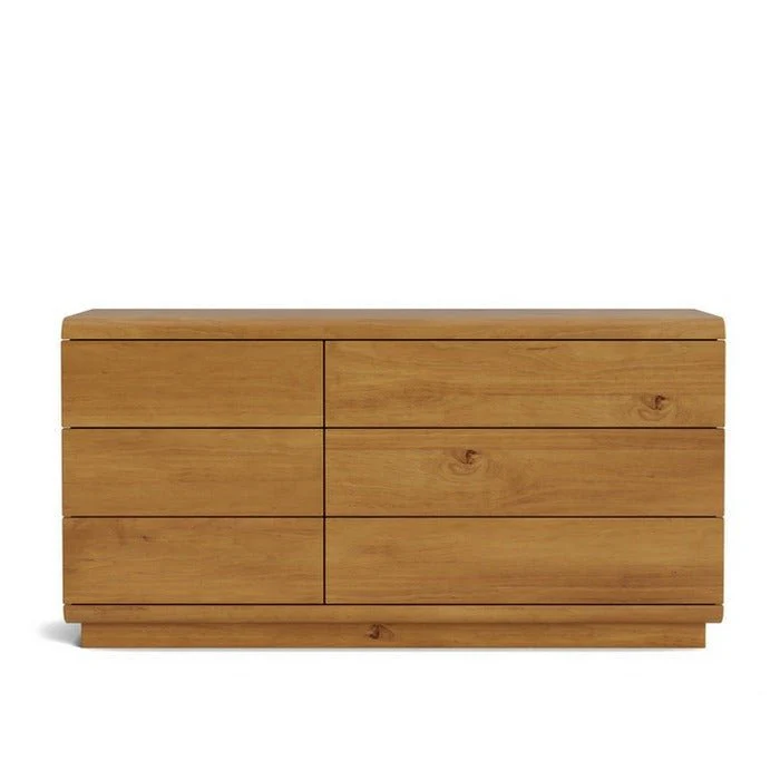 Karamea Lowboy 6 Drawer Large 1445w - With Cut Out (Pine) - Image 4