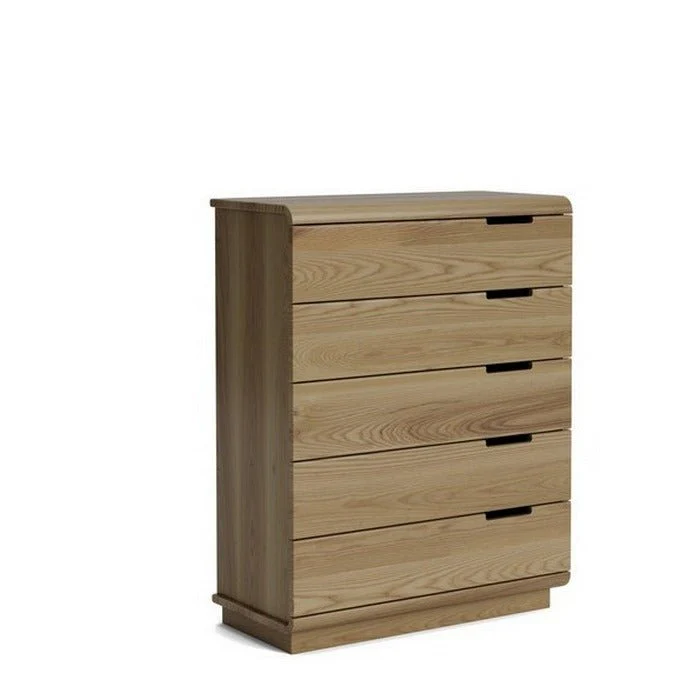 Karamea Tallboy 5 Drawer - With Cut Out (Ash) - Image 6