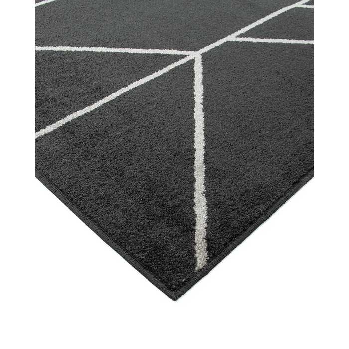 Kingston Floor Rug - Black (Polypropylene)