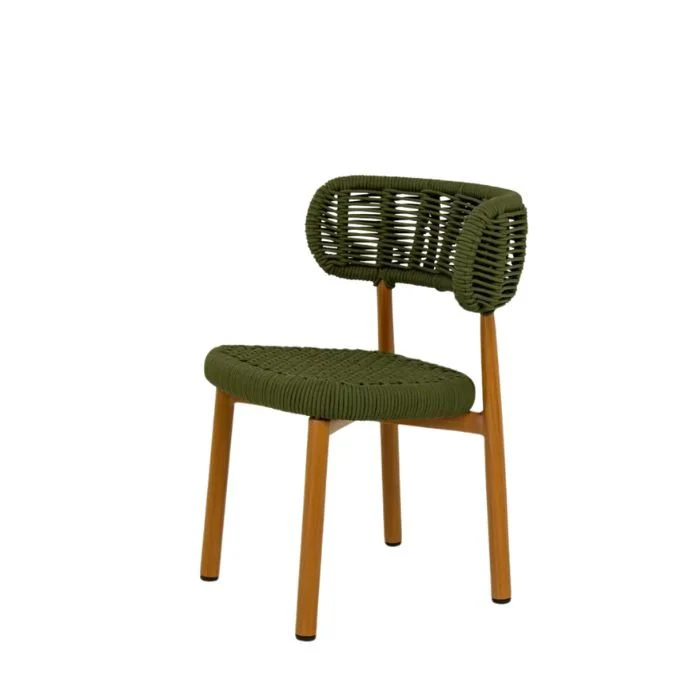 Kori Outdoor Dining Chair - green rope - Image 2