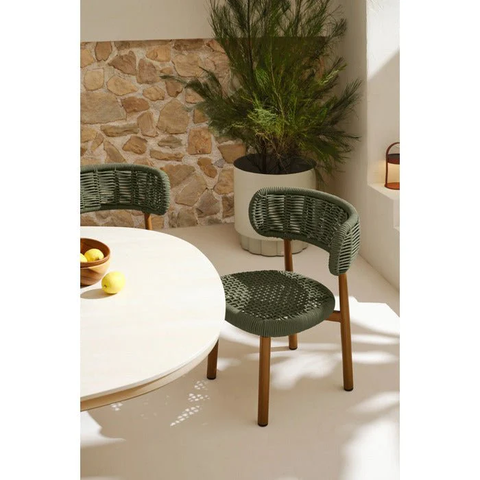 Kori Outdoor Dining Chair - green rope - Image 6