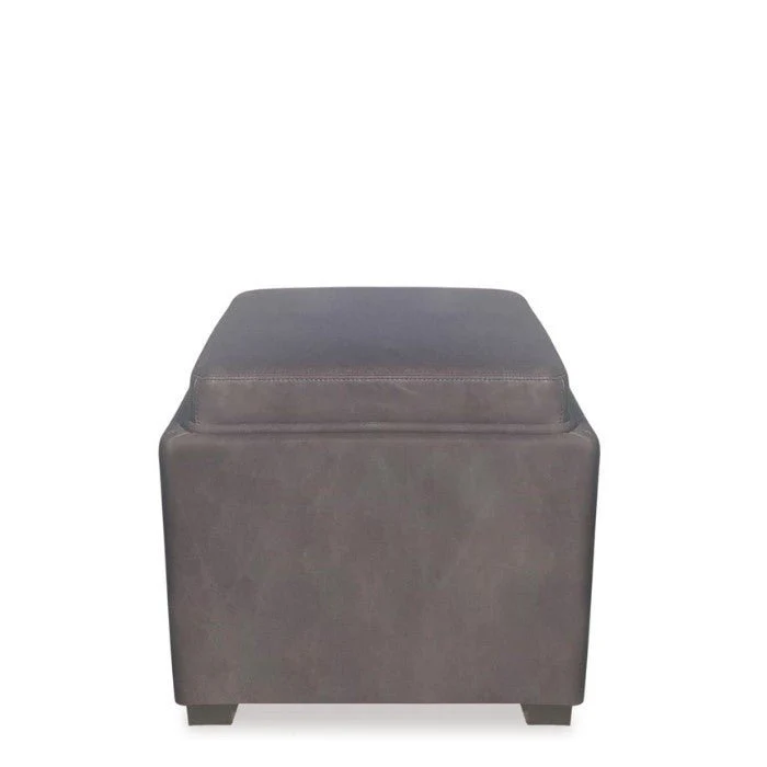 Kumi Flip-Lid Leather Ottoman - Image 4