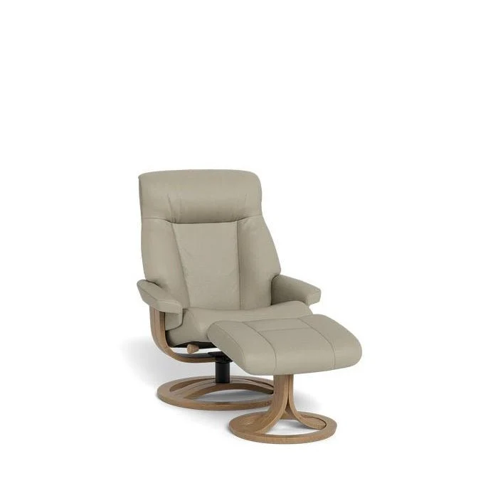 La-Z-Boy Atlanta Recliner + Footstool in Premium Aurora Leather - Image 3