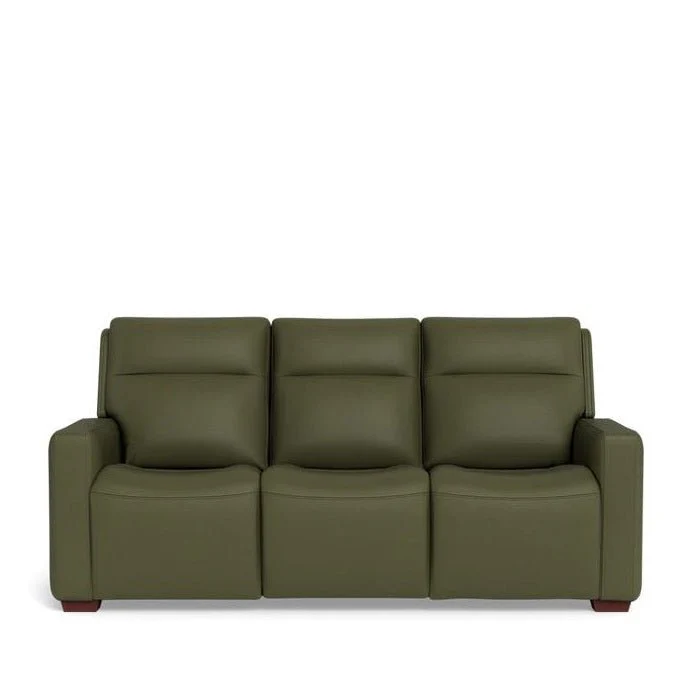 La-Z-Boy Cary Power Reclining 3 Seater Sofa - Premium Jersey Leather - Image 10