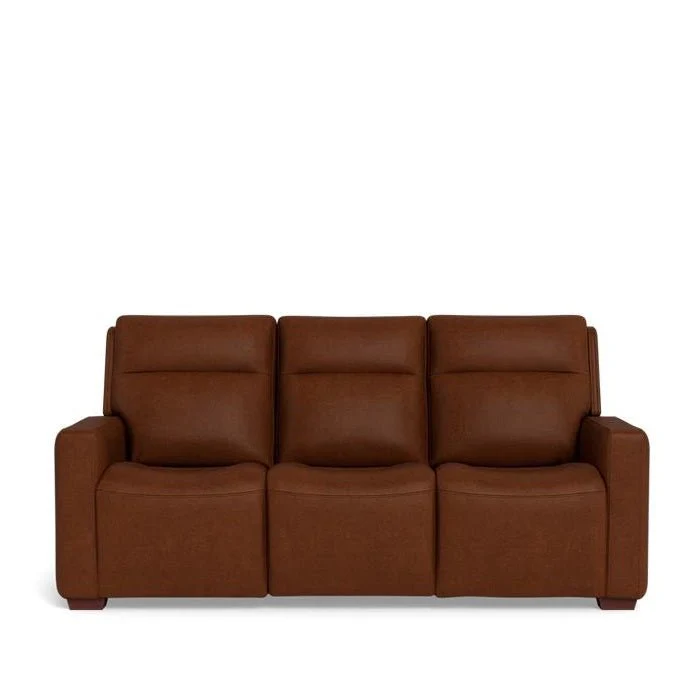 La-Z-Boy Cary Power Reclining 3 Seater Sofa - Premium Jersey Leather - Image 3
